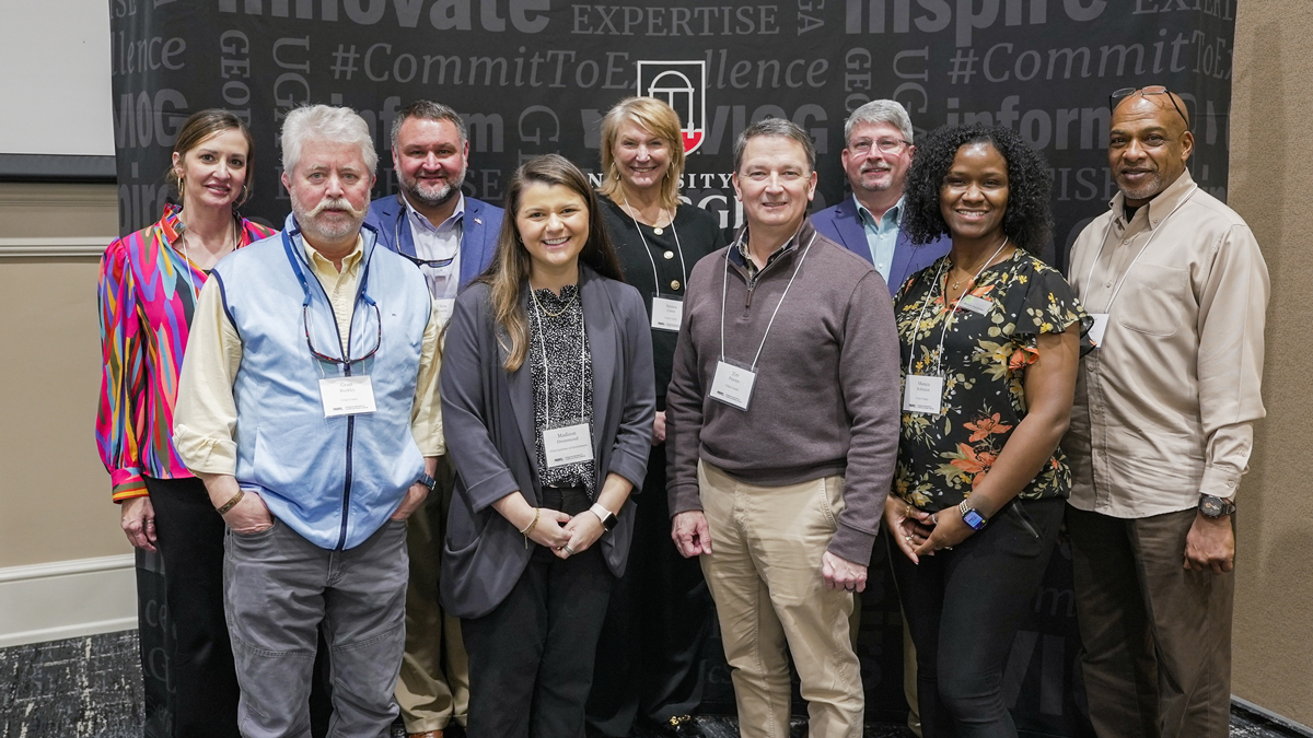 Crisp County PROPEL committee members pose with the institute of Government’s Madison Drummond.