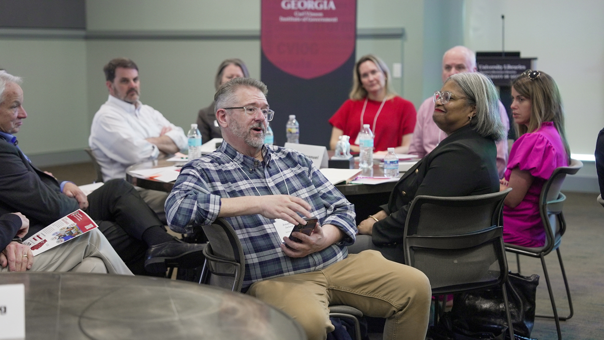 Jonathan Jackson, executive director of the Development Authority of the City of Milledgeville-Baldwin County, speaks at a recent PROPEL workshop.