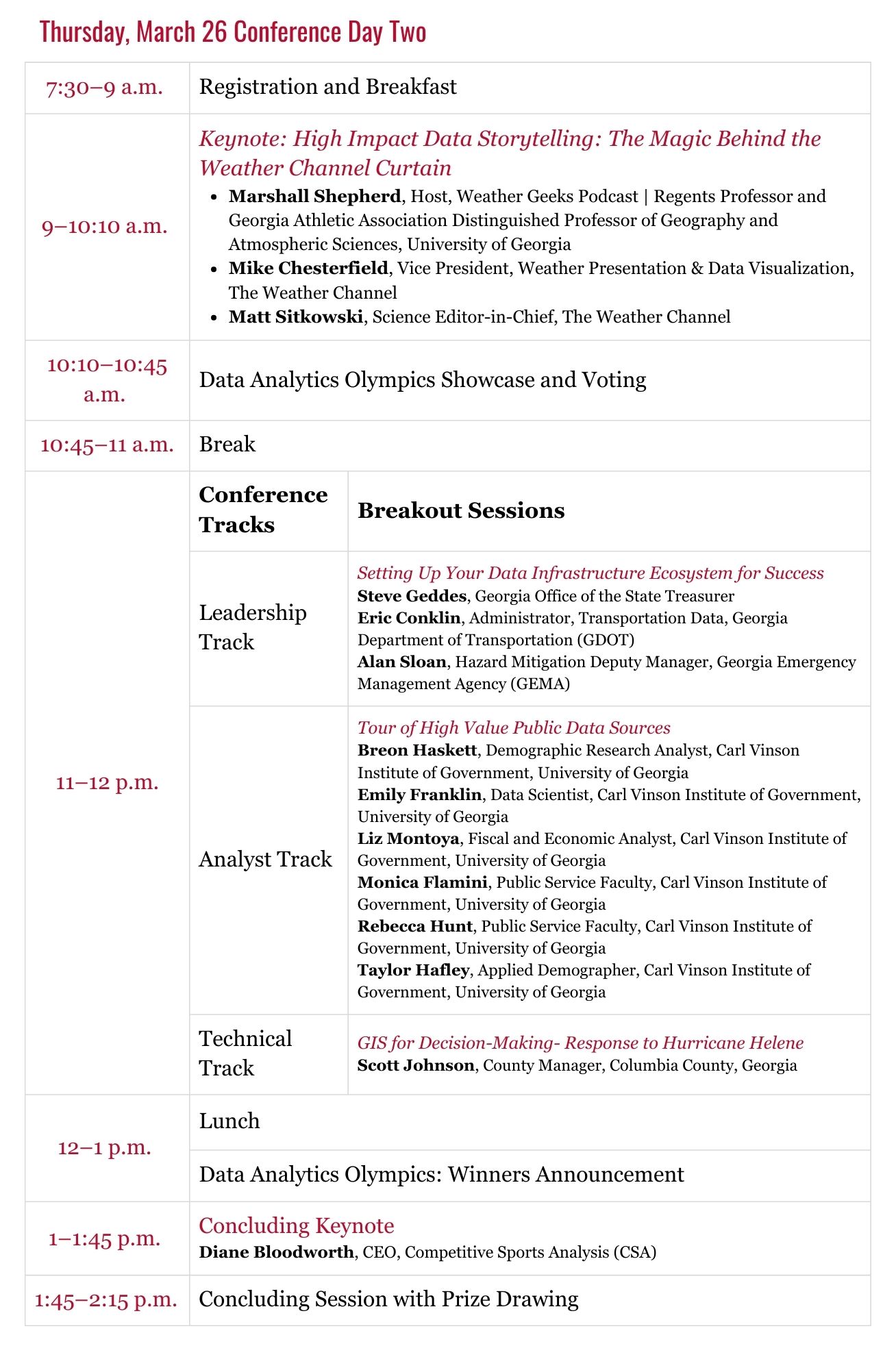 Thursday's Schedule for the 2026 Data Conference