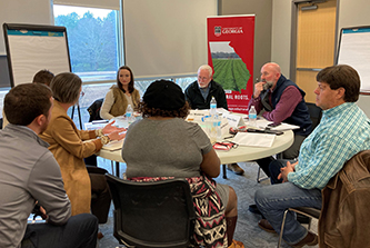 The UGA Institute of Government welcomed three new communities into the Planning Rural Opportunities for Prosperity and Economic Leadership (PROPEL) program. Core team members from Baldwin, Ben Hill and Burke counties gathered in Milledgeville recently to learn more about developing strategies for community and economic development. The program is expanding thanks to funding from the USDA’s Rural Placemaking Innovation Challenge (RPIC).