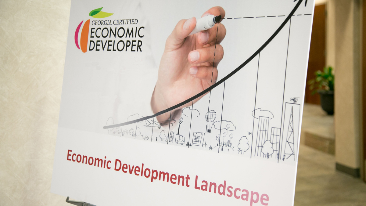 picture of Georgia Certified Economic Developer sign that promotes class