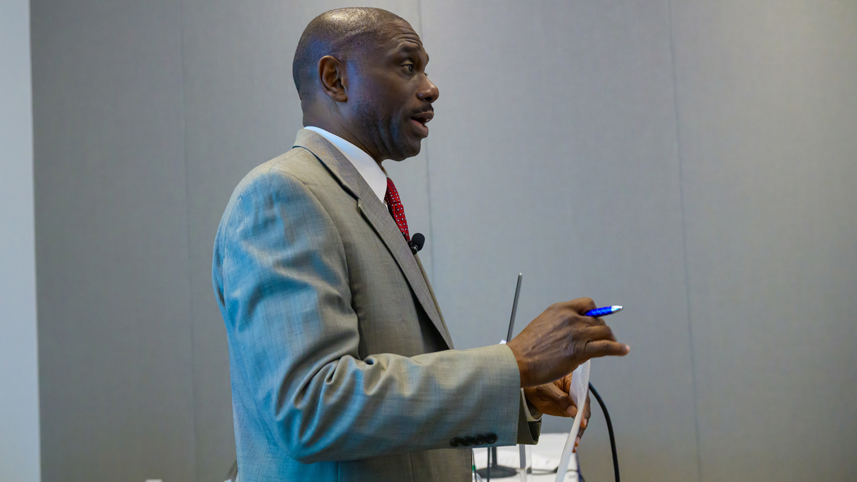 picture of Eric Robinson talking. 
