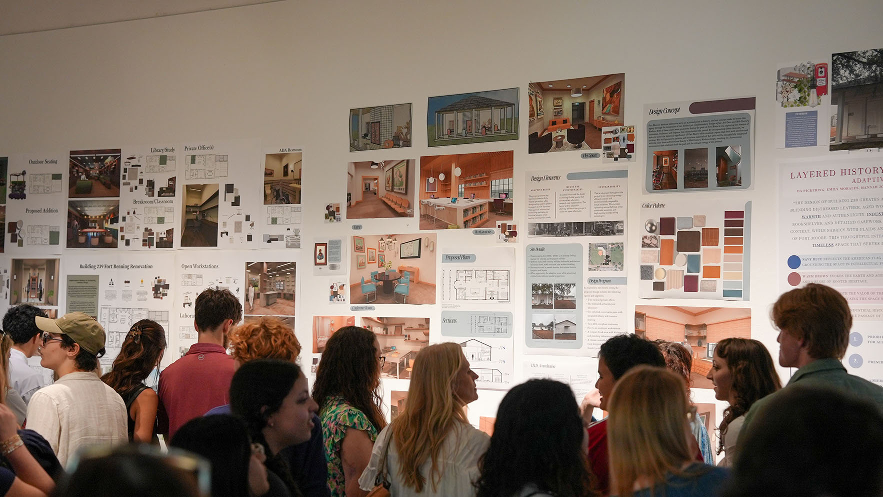 Interior Design students view work at exhibit