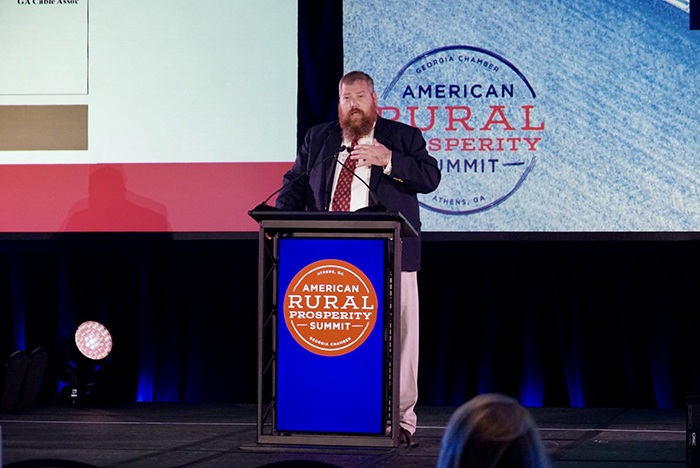 The Institute of Government shared its expertise in both rural technology and downtown development at the recent American Rural Prosperity Summit. Image contributed by Georgia Chamber.