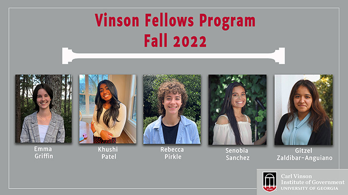 Institute of Government welcomes new Vinson Fellows
