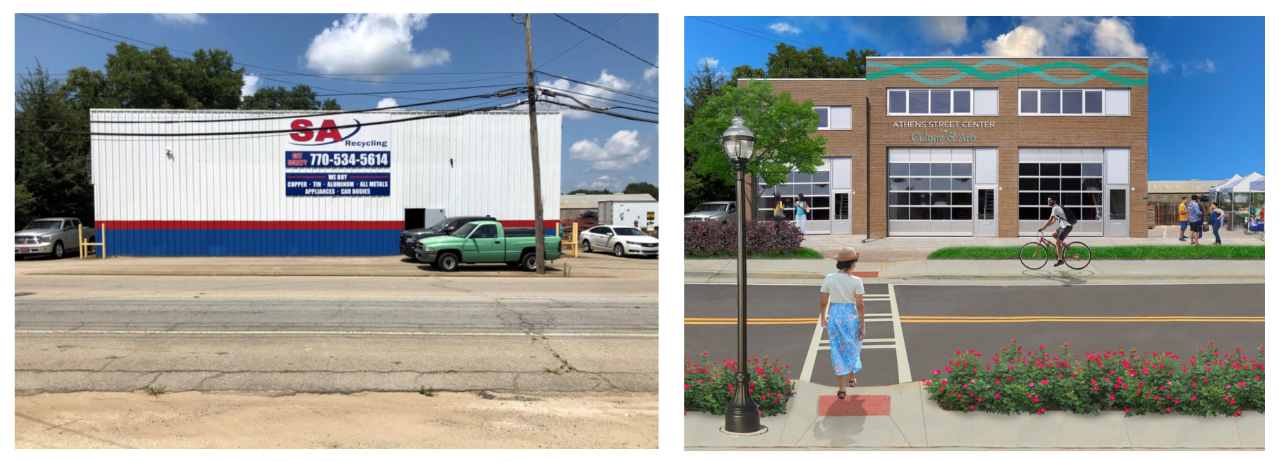 The UGA Institute of Government worked with the community on ideas for transforming Athens Street in Gainesville. Recommendations include building sidewalks and crosswalks to improve pedestrian safety in the historically Black neighborhood. 