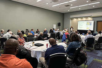 Photos courtesy GMA. Carl Vinson Institute of Government faculty members Katie Hill and Walt McBride taught classes at the GMA Annual Conference in Savannah. 